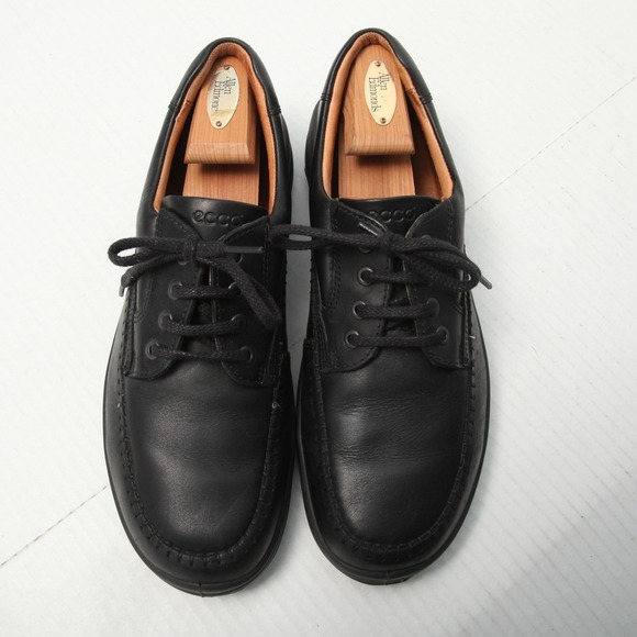 ECCO Seawalker Tie Shoes Mens Size 11.5 Black Leather Walking Comfort Casual main image 11